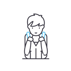 student line icon, outline symbol, vector illustration, concept sign