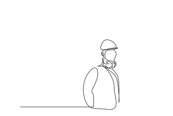 an industrial worker with fully safe equipment