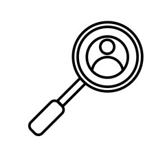 job search line icon