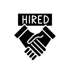 hired glyph icon