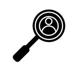 job search glyph icon