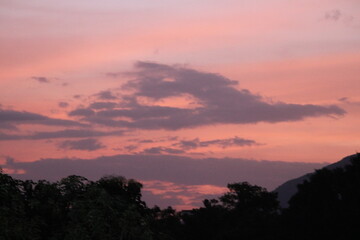 sunset over the mountains
