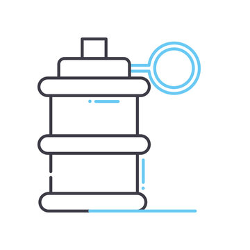 grenage line icon, outline symbol, vector illustration, concept sign