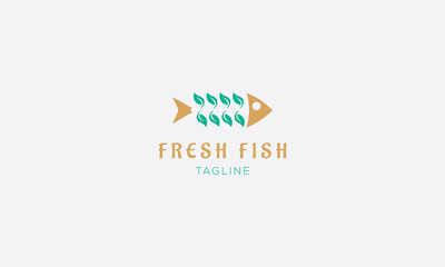Fresh Fish Restaurant logo Design Vector Template