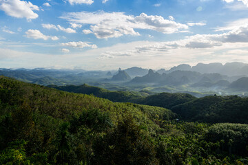Mountain and Cloud landscape. Beautiful Landscape of mountain 