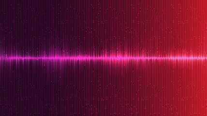 Pink Equalizer Sound Wave Background,technology and earthquake wave diagram concept,design for music studio and science,Vector Illustration.