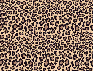 
Seamless leopard print vector texture, trendy modern pattern for print clothes, paper, fabric. Disguise. Cat skin.