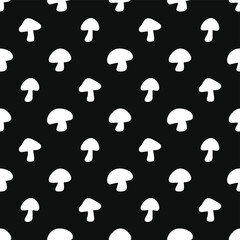 Seamless pattern with mushrooms vector simple background for textile