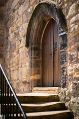 architecture of the doors in the castle in England