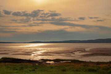 Fototapeta na wymiar Beautiful landscape of the sea at low tide