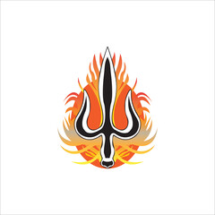 Spear logo vector icon design
