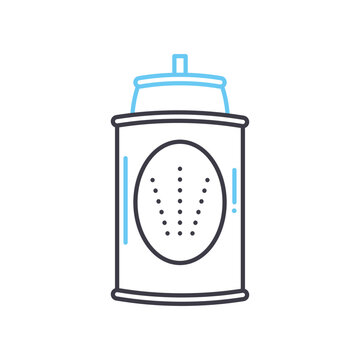 recommend clip art: spray can line icon, outline symbol, vector illustration, concept sign