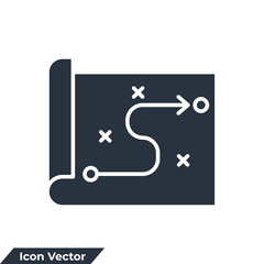 planning icon logo vector illustration. strategy symbol template for graphic and web design collection