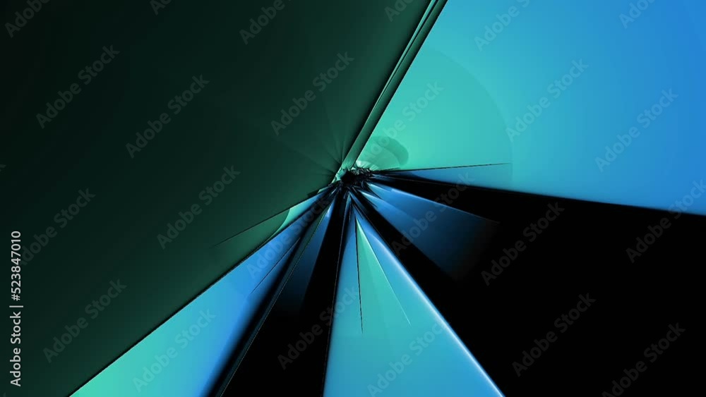 Canvas Prints abstract technology modern futuristic fractal background in blue and green color. zoom effect animat