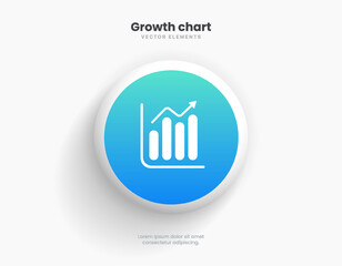 Financial analysis stats icon set. Growing graph set. Business chart with arrow. Growths chart collection. Progress bar. Bar diagram. Growth success arrow icon. Progress symbol. Chart increase.