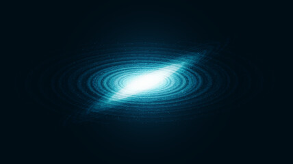 Blue Light Spiral Black hole on Galaxy background with Milky Way spiral,Universe and starry concept desig,vector