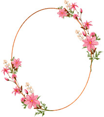 Fototapeta premium Modern Beautiful wreath. Elegant floral illustration