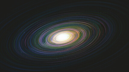 Giant Fantastic Glowing interstella on Galaxy background with Milky Way spiral,Universe and starry concept desig,vector