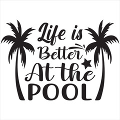 Obraz premium Life is better at the pool