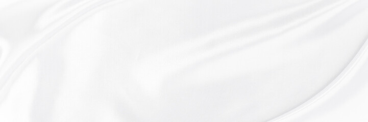 Obraz premium White gray satin texture that is white silver fabric silk panorama background with beautiful soft blur pattern natural.