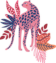 Cute safari wild animal ,illustration, african animals  kids, children clipart,