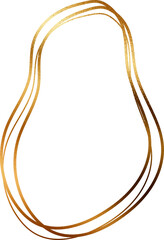 Gold abstract nature art  doodle illustration