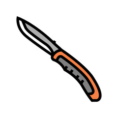 knife tool repair color icon vector illustration