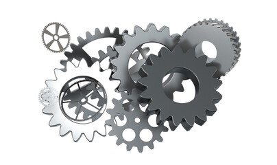 business team gear to success concept