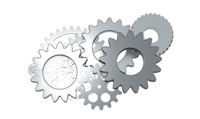 business team gear to success concept