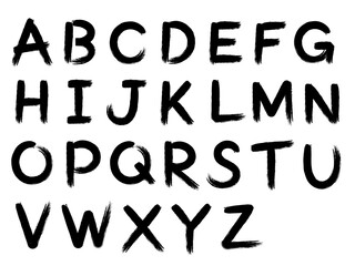 筆書きアルファベット：黒