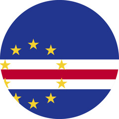 Circle flag vector of Cape Verde.