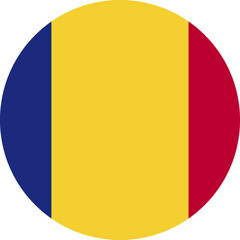 Circle flag vector of Chad.