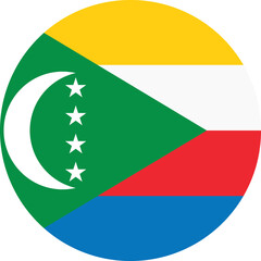 Circle flag vector of Comoros.