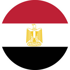 Circle flag vector of Egypt.