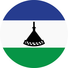 Circle flag vector of Lesotho.