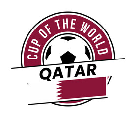 Qatar Team Badge for Football Tournament