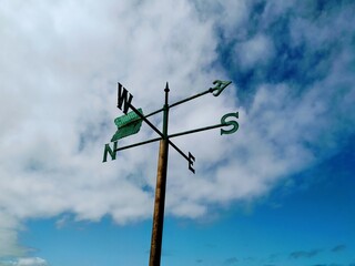 signpost on sky