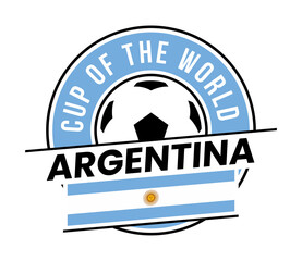 Argentina Team Badge for Football Tournament