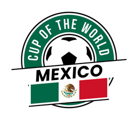 Mexico Team Badge for Football Tournament