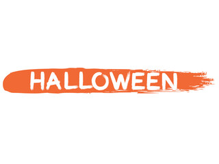 筆書きHALLOWEEN一筆：オレンジ