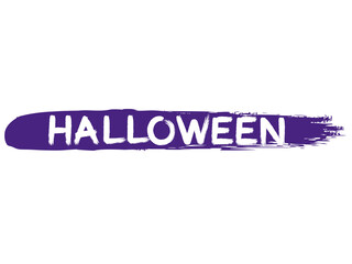 筆書きHALLOWEEN一筆：紫