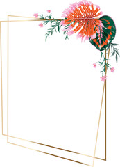 Obraz premium Tropical leaves Frame