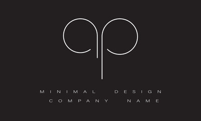 AP or PA Minimal Logo Design 
