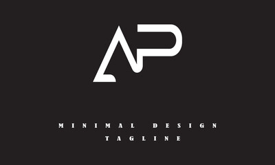 AP or PA Minimal Logo Design 