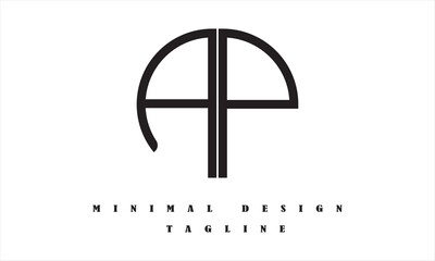 AP or PA Minimal Logo Design 