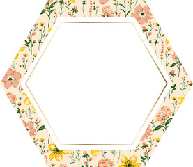 Floral Frame of blooming Flower