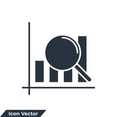 analytics icon logo vector illustration. research analyze business symbol template for graphic and web design collection