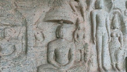 Bhudha sculpture in sitharaal malaicovil KanyaKumari