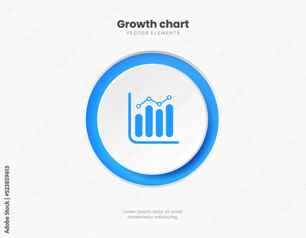 Poster Financial analysis stats icon set. Growing graph set. Business chart with arrow. Growths chart collection. Progress bar. Bar diagram. Growth success arrow icon. Progress symbol. Chart increase.
