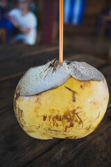 coconut on the table